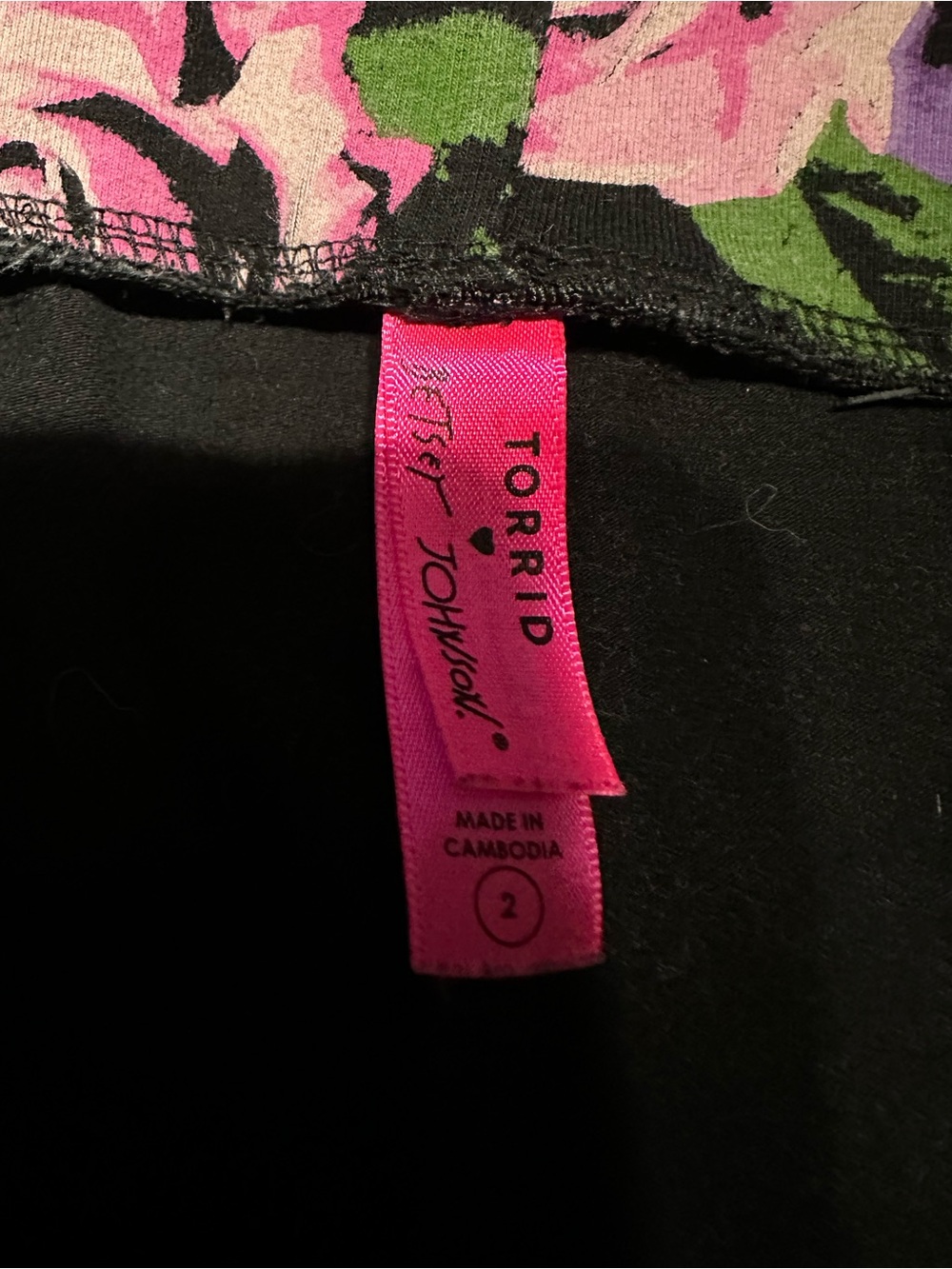 Torrid x Betsey Johnson (limited edition) Rose & Skull Bike shorts - Picture 2 of 2